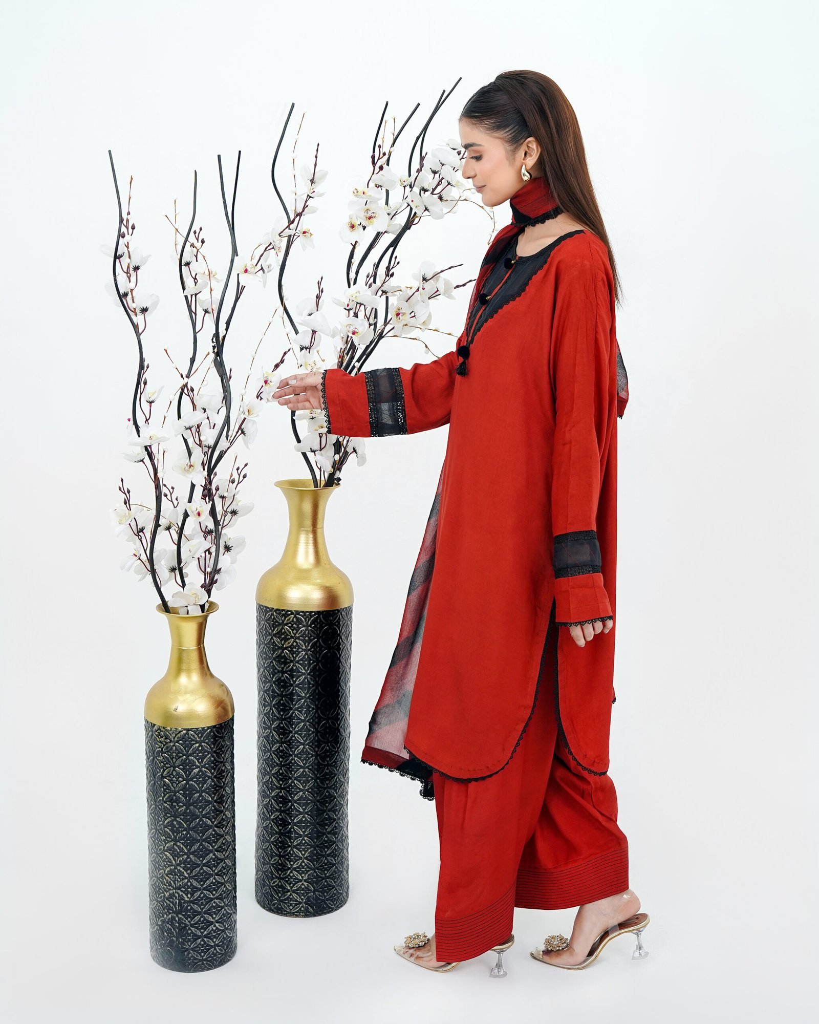 Crimson Dream Stuffed Lawn 3-Piece Suit - Image 3