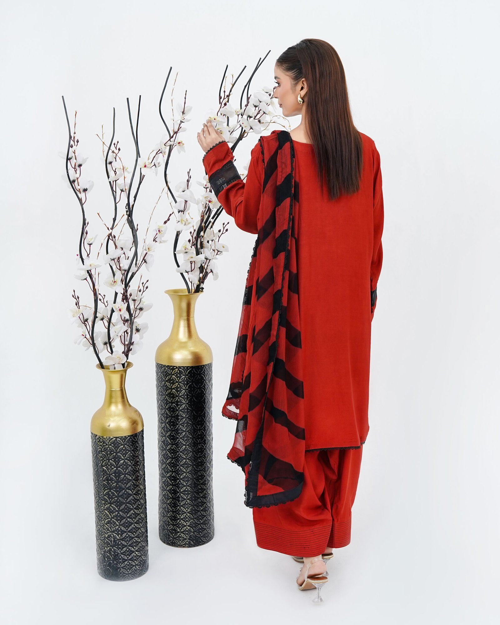 Crimson Dream Stuffed Lawn 3-Piece Suit - Image 4