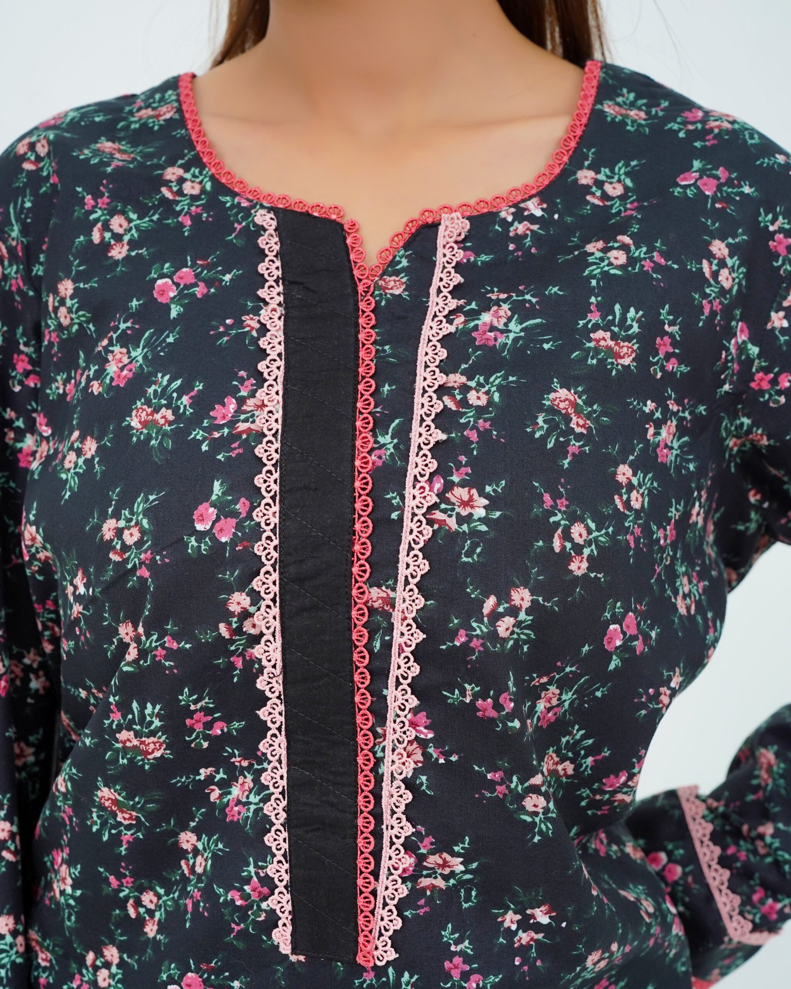 Monochrome Grace 2-Piece Cotton Outfit - Image 6