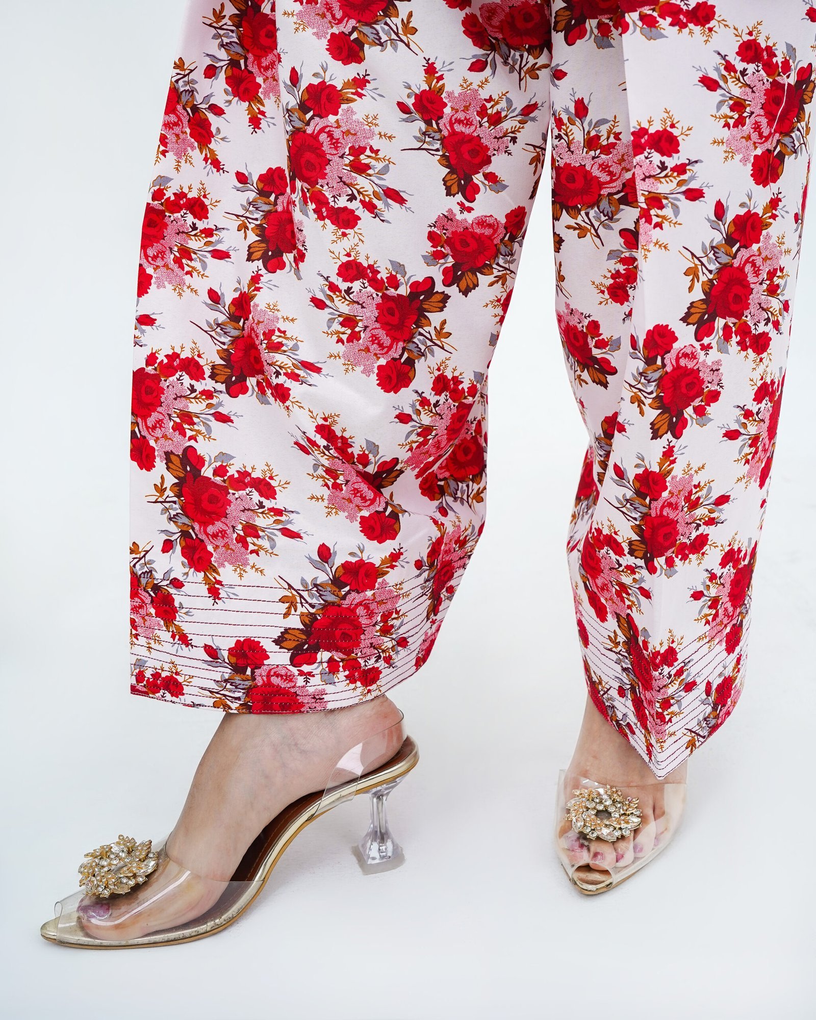 Pink Petal Print 2-Piece Cotton Ensemble - Image 5