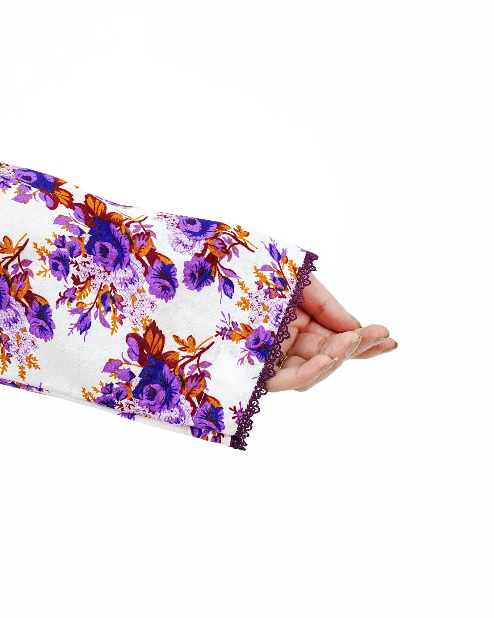 Plum and White Luxe Print 2-Piece Cotton Set - Image 7